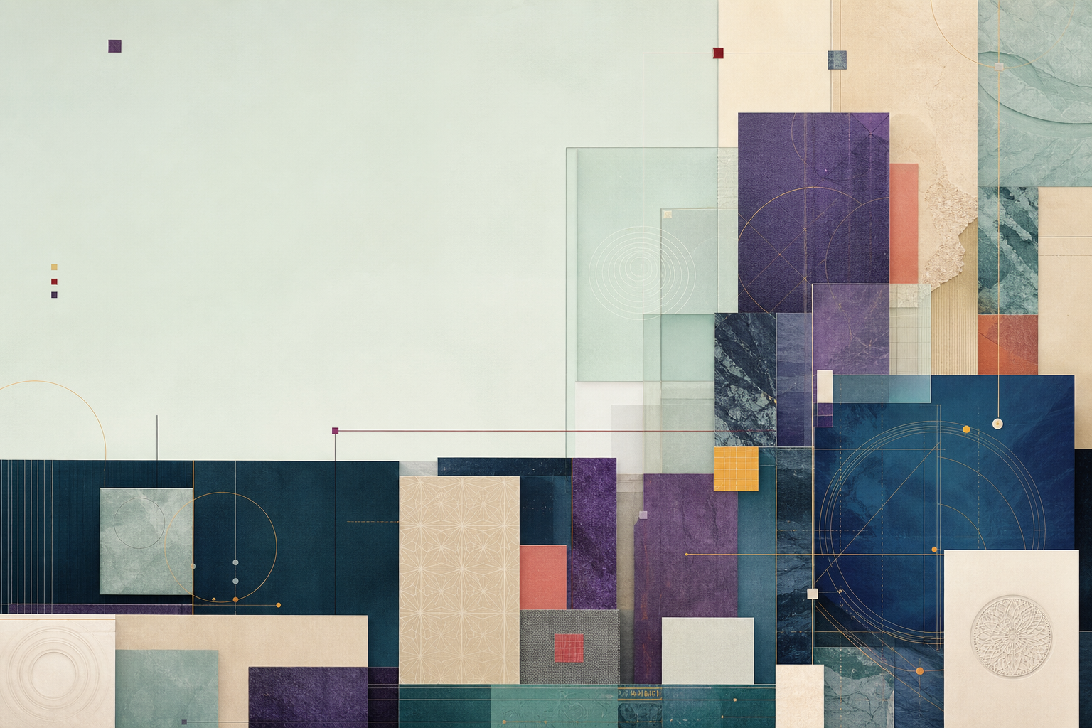 Abstract digital game editorial artwork